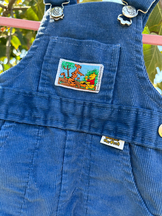 80s pooh corduroy overalls 3-6m