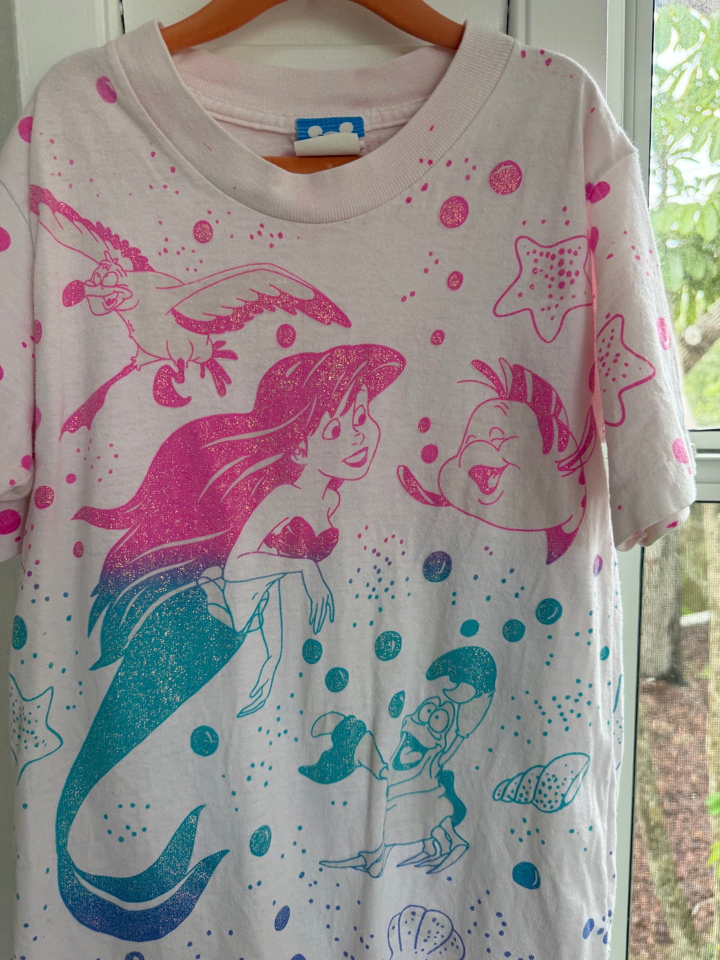 little mermaid upcycled romper 3T