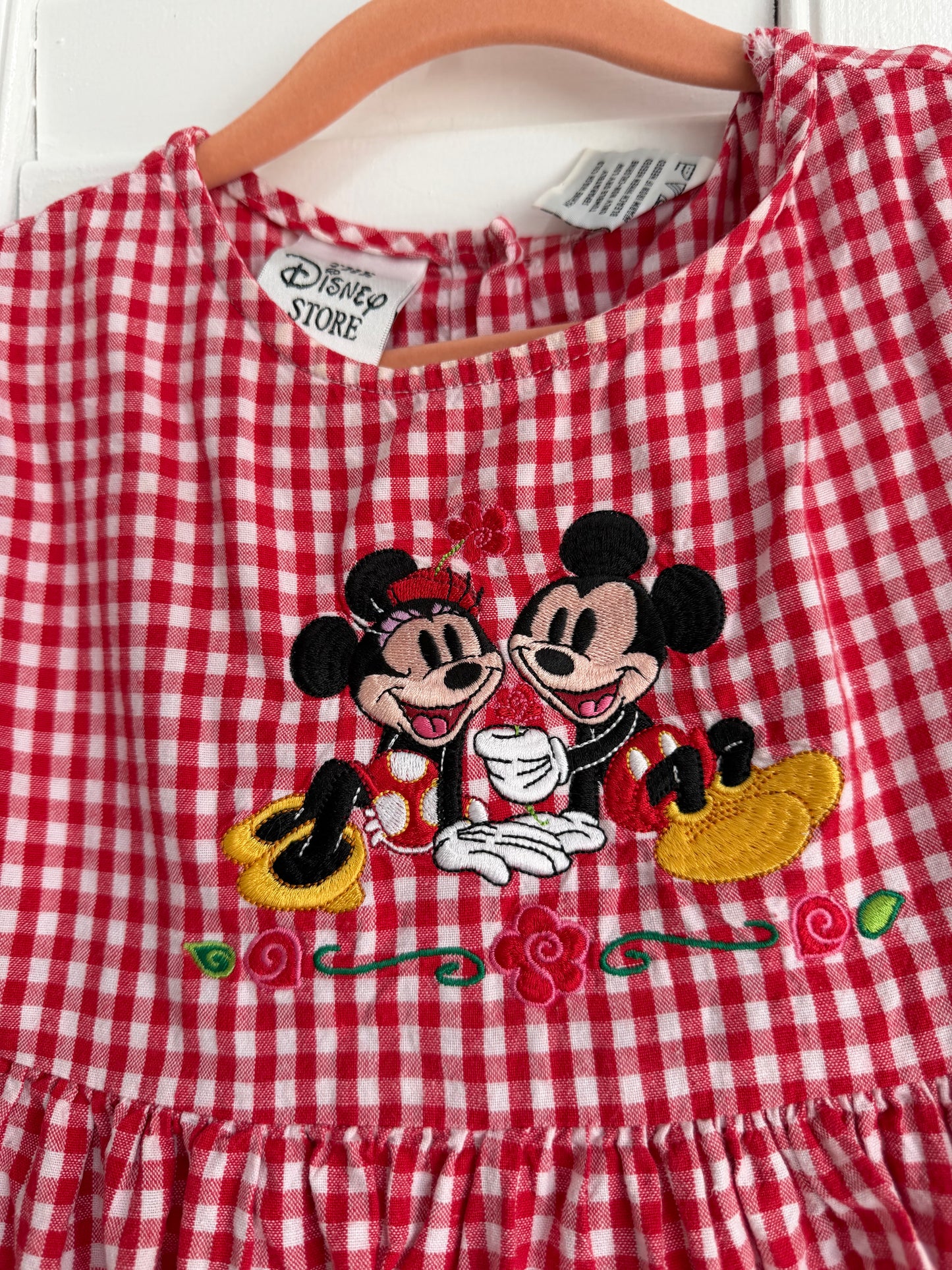 gingham mickey & minnie dress 3T